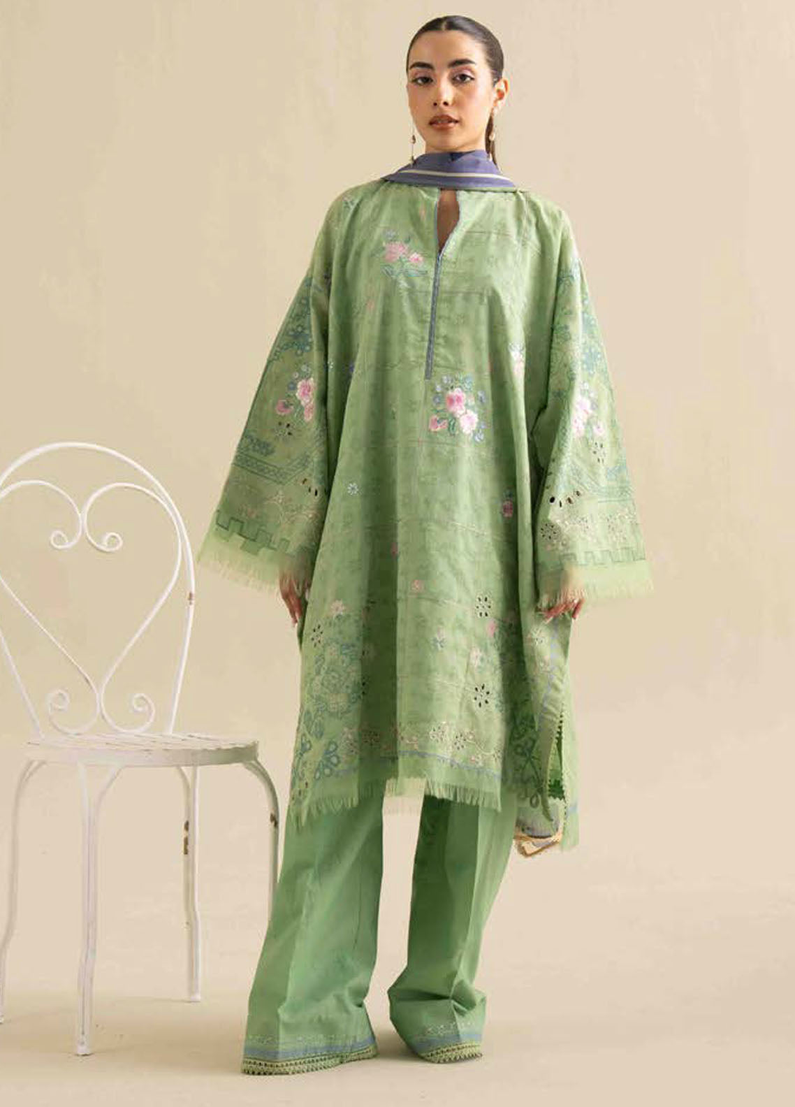 Coco by Zara Shahjhan Embroidered Jacquard Suits Unstitched 3 Piece CZS25LD D-5 A Sufa