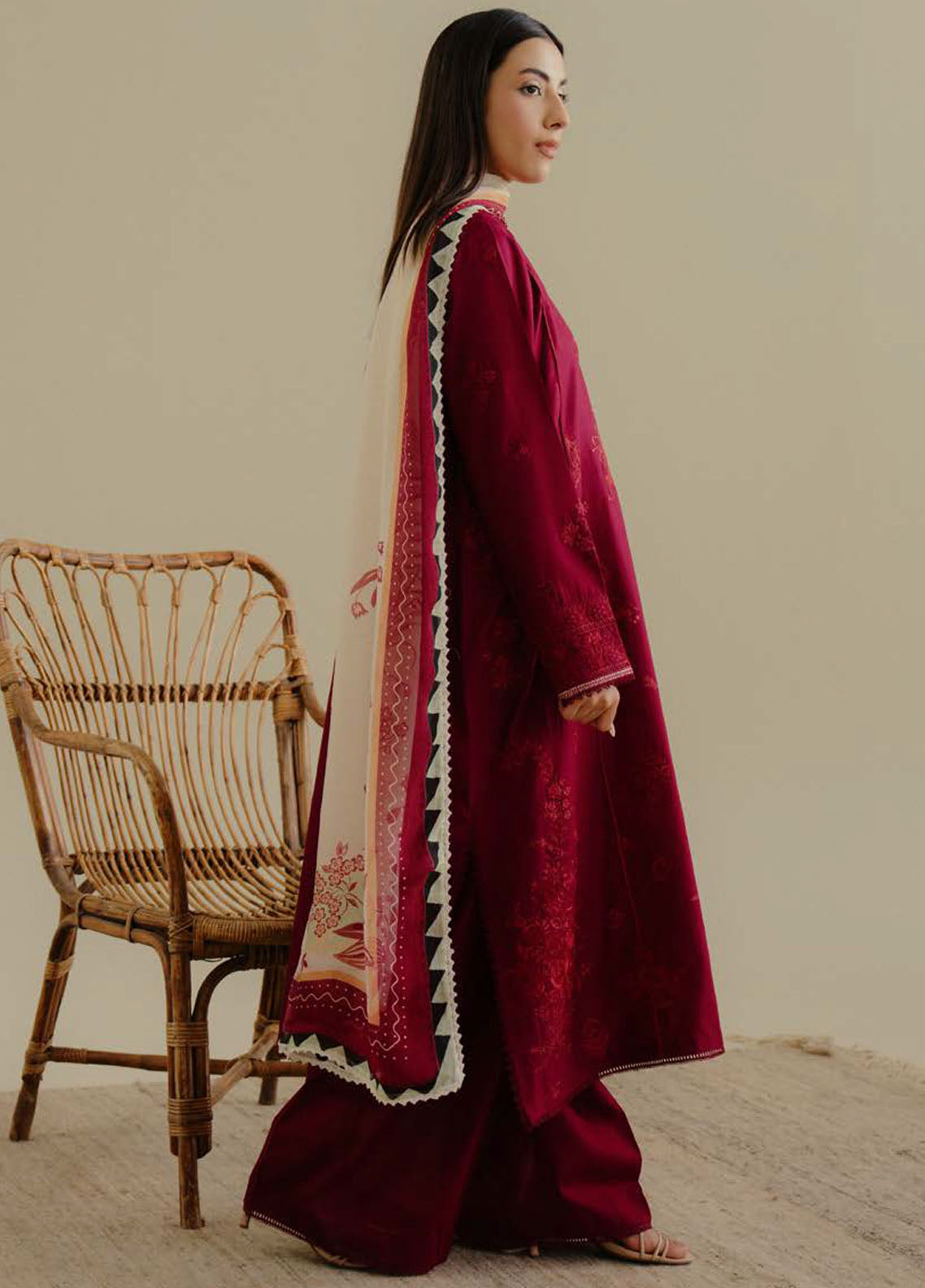 Coco by Zara Shahjhan Embroidered Lawn Suits Unstitched 3 Piece CZS25LD D-3 B Luleh