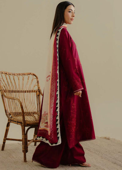 Coco by Zara Shahjhan Embroidered Lawn Suits Unstitched 3 Piece CZS25LD D-3 B Luleh