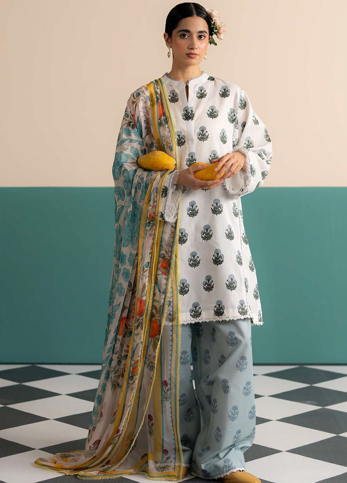 Coco Prints by Zara Shahjahan Printed Lawn Suits Unstitched 3 Piece CZS25PS D-04 B Zofi