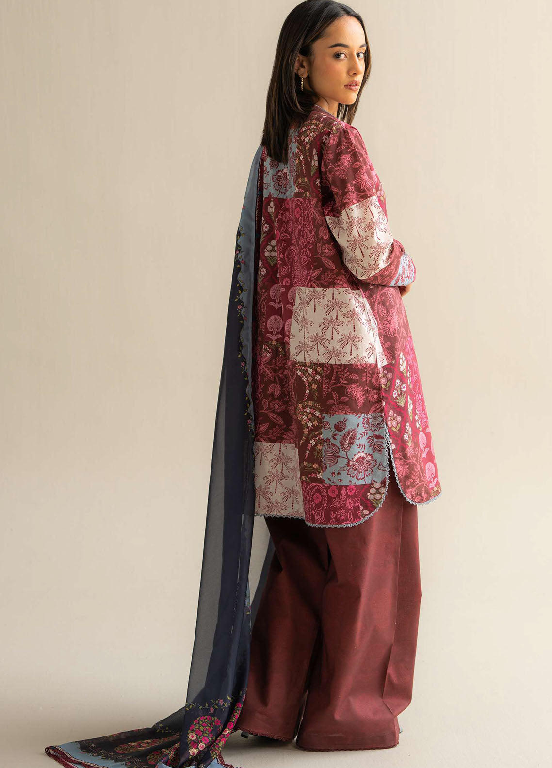 Coco Prints by Zara Shahjahan Printed Lawn Suits Unstitched 3 Piece CZS25PS D-05 A Mevi