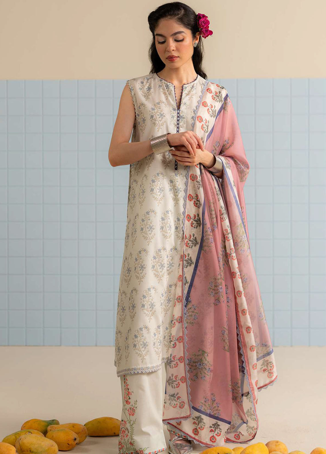 Coco Prints by Zara Shahjahan Printed Lawn Suits Unstitched 3 Piece CZS25PS D-03 B Tinsa