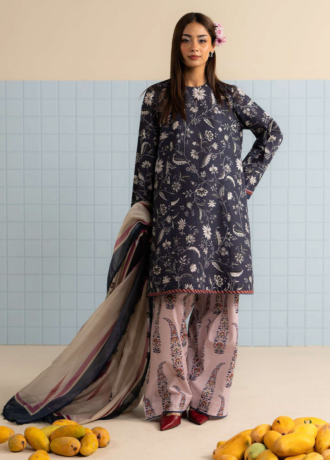 Coco Prints by Zara Shahjahan Printed Lawn Suits Unstitched 3 Piece CZS25PS D-07 B Liore