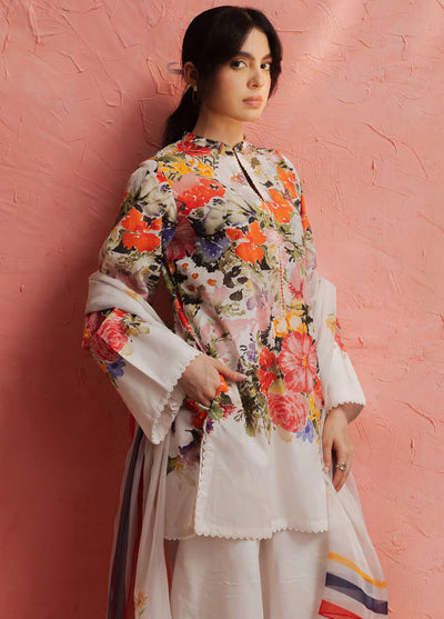 Coco Prints By Zara Shahjahan Unstitched Lawn Collection 2024 D-07 Passion Fruit