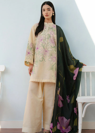 Coco By Zara Shahjahan Embroidered Lawn Suits Unstitched 3 Piece D1B Bloom