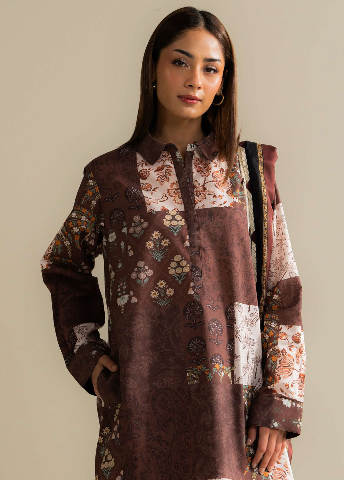 Coco Prints by Zara Shahjahan Printed Lawn Suits Unstitched 3 Piece CZS25PS D-05 B Mevi