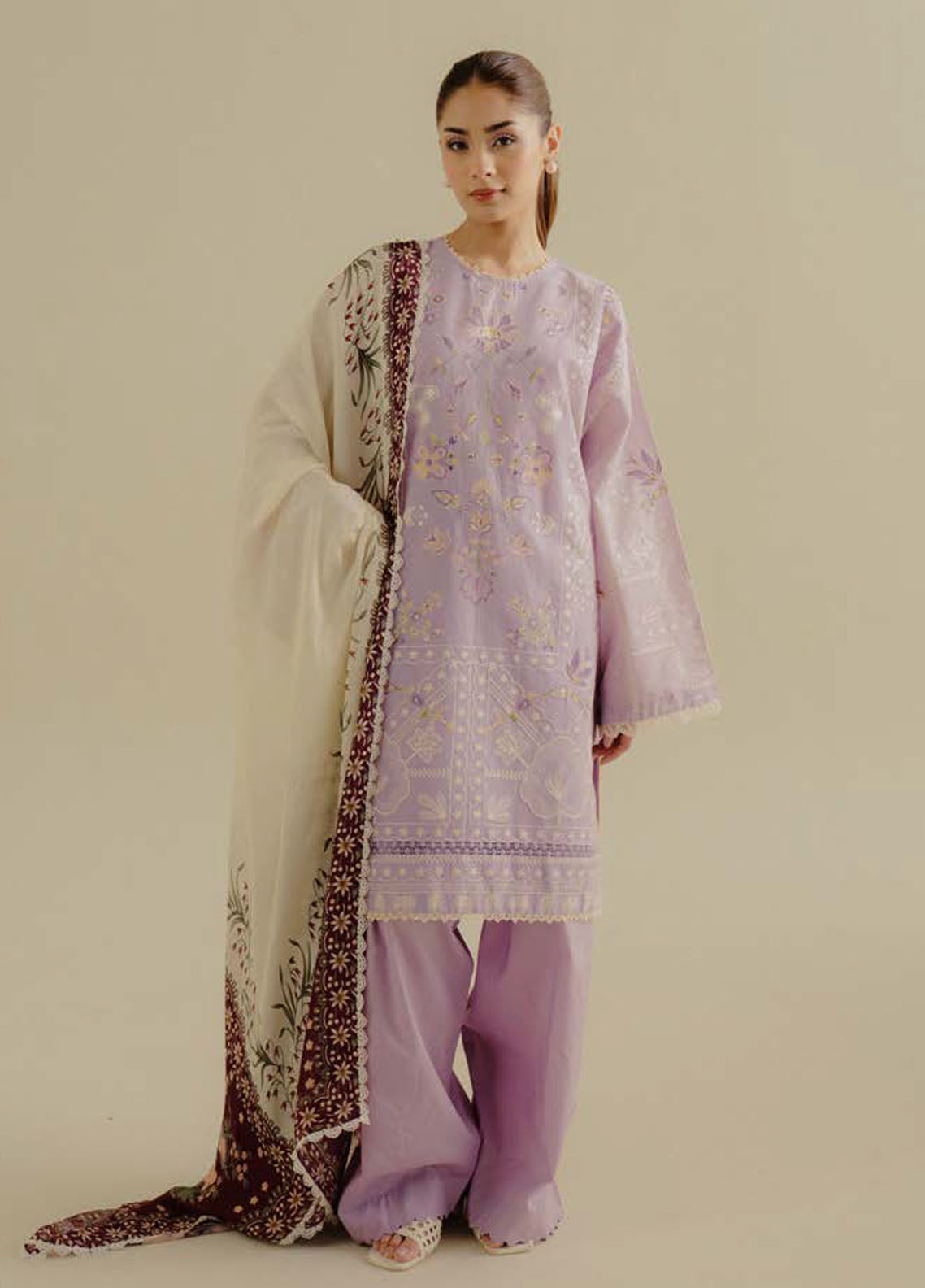 Coco by Zara Shahjhan Embroidered Lawn Suits Unstitched 3 Piece CZS25LD D-10 B Nyssa