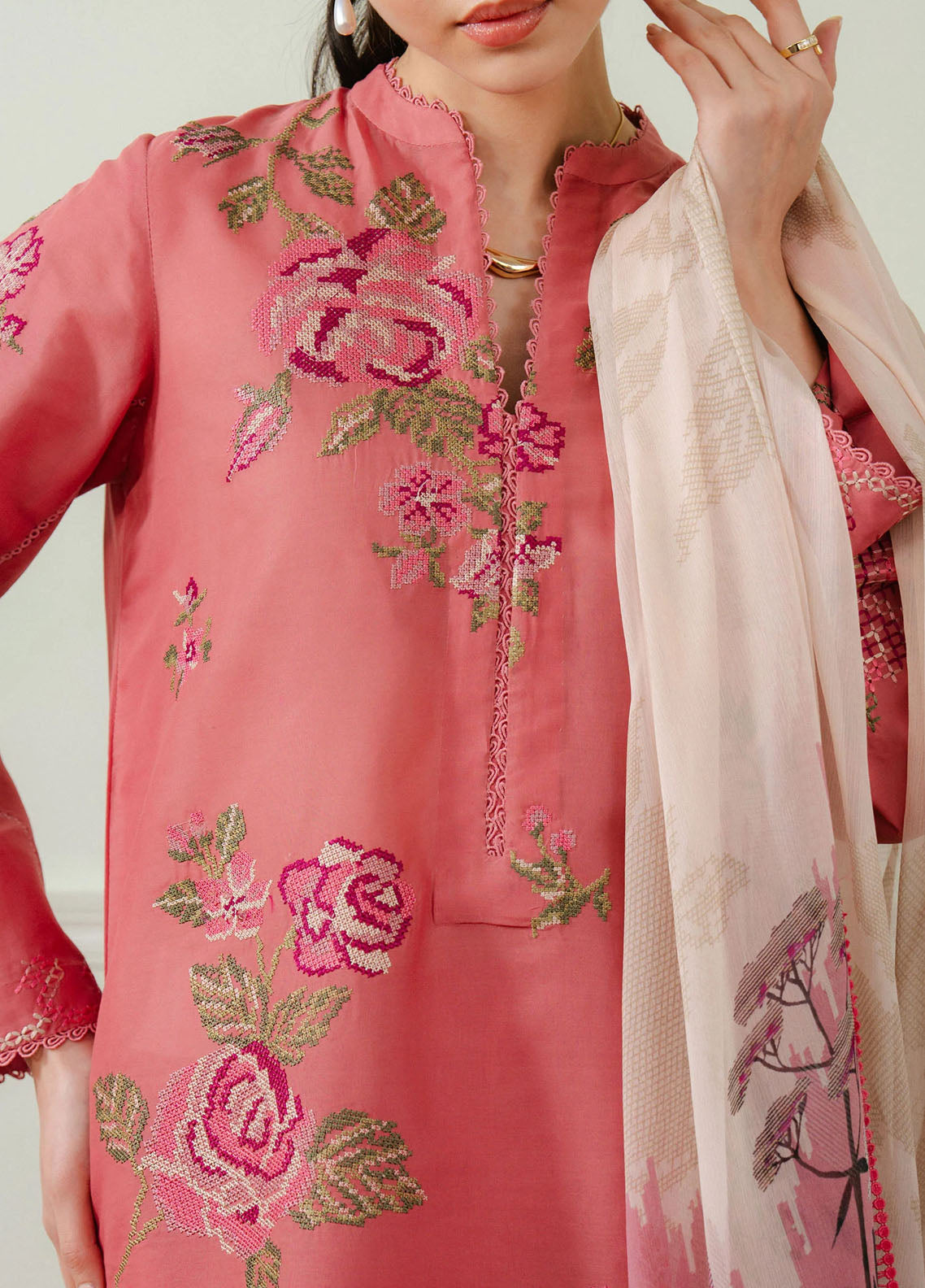 Coco By Zara Shahjahan Embroidered Lawn Suits Unstitched 3 Piece D4A Freya