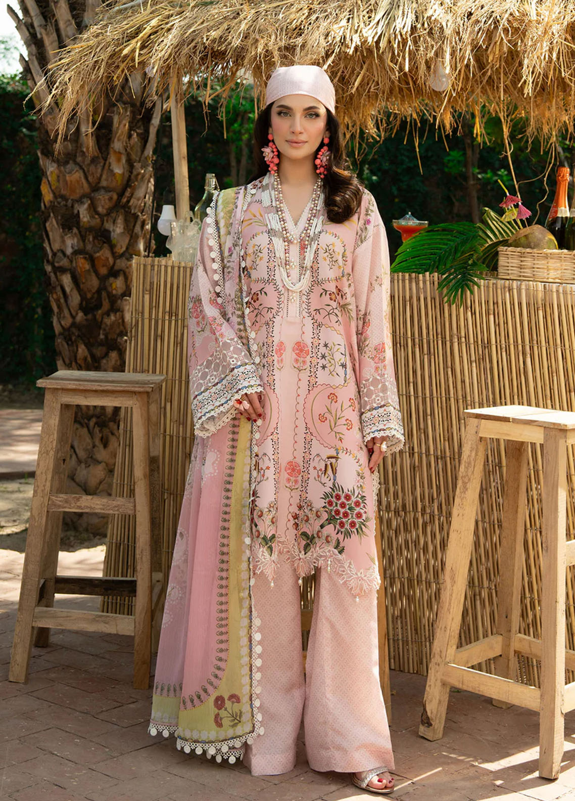 Cocktail by Sardinia Embroidered Lawn Suits Unstitched 3 Piece SRD25CPE 1003 Pinik Punch