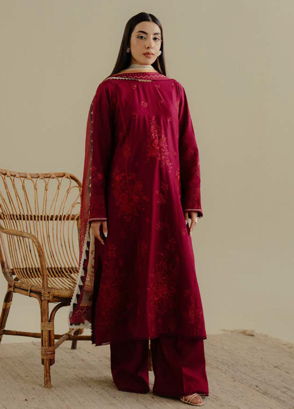 Coco by Zara Shahjhan Embroidered Lawn Suits Unstitched 3 Piece CZS25LD D-3 B Luleh