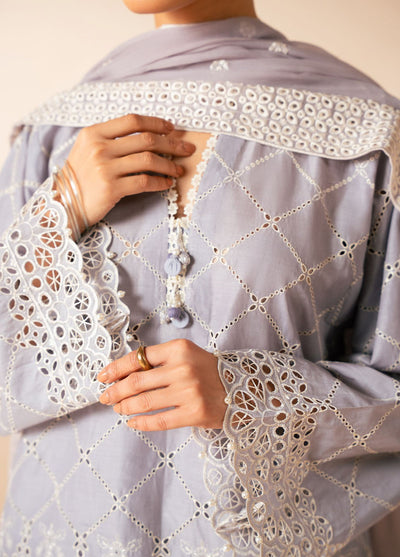 Cross Stitch Chikankari Lawn Suits Unstitched 3 Piece CS25CP Lavender Aura