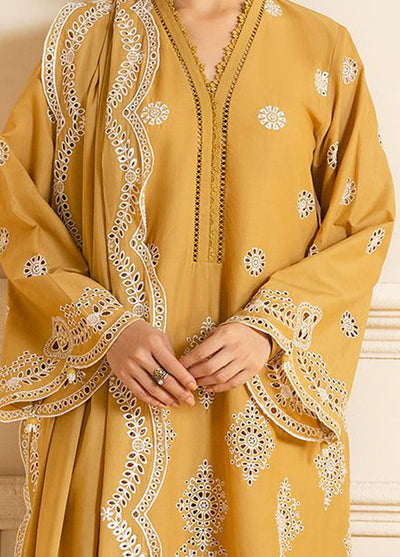 Cross Stitch Chikankari Lawn Suits Unstitched 3 Piece CS25CP Meadow Gold