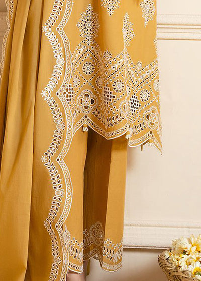 Cross Stitch Chikankari Lawn Suits Unstitched 3 Piece CS25CP Meadow Gold