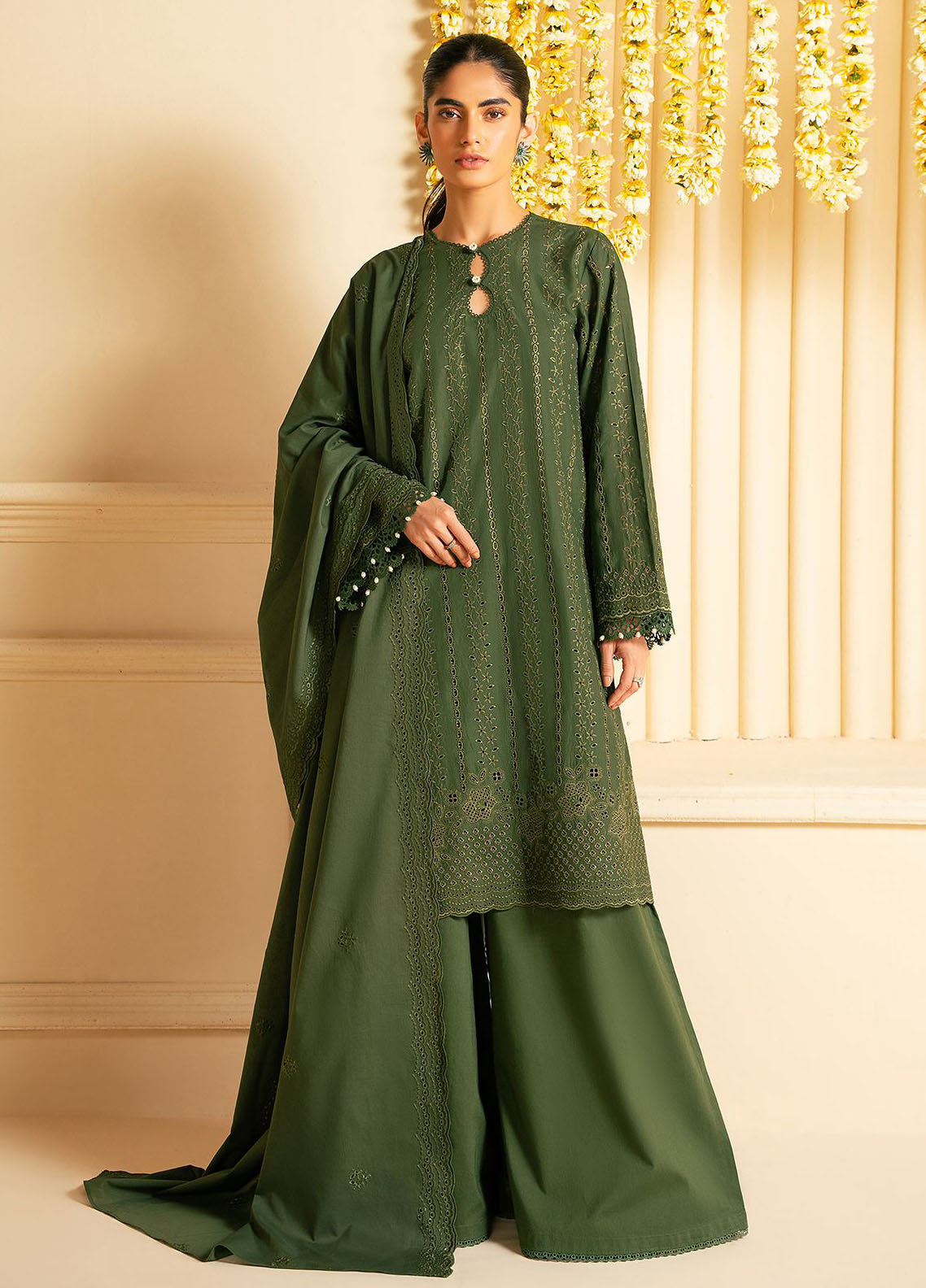 Cross Stitch Chikankari Lawn Suits Unstitched 3 Piece CS25CP Mystic Veil