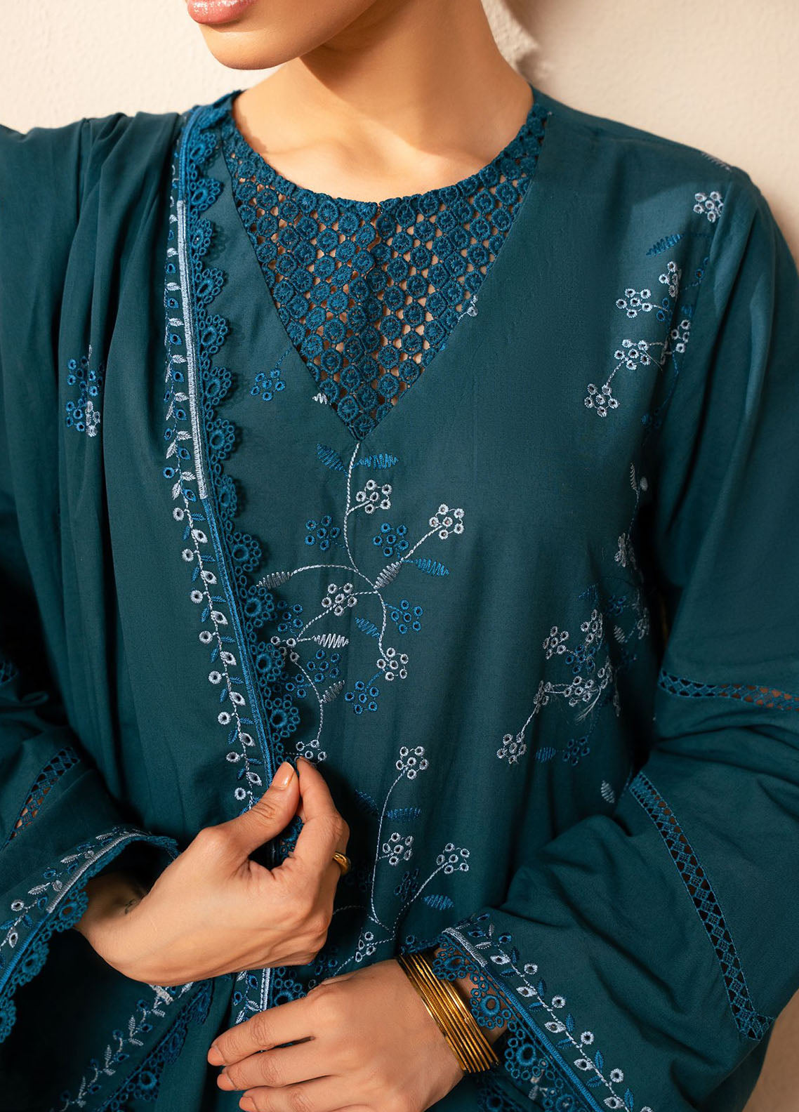 Cross Stitch Chikankari Lawn Suits Unstitched 3 Piece CS25CP Twilight Charm