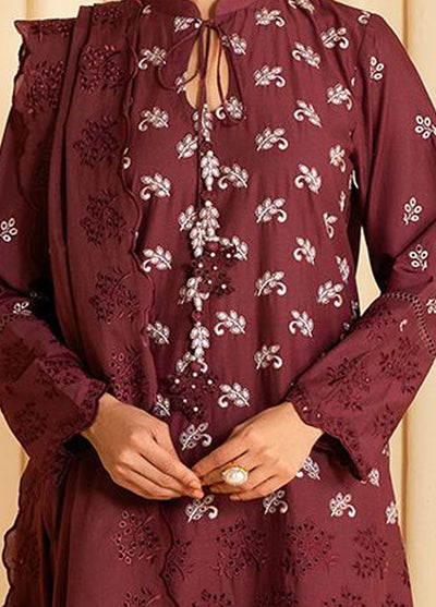 Cross Stitch Chikankari Lawn Suits Unstitched 3 Piece CS25CP Celestial Berry