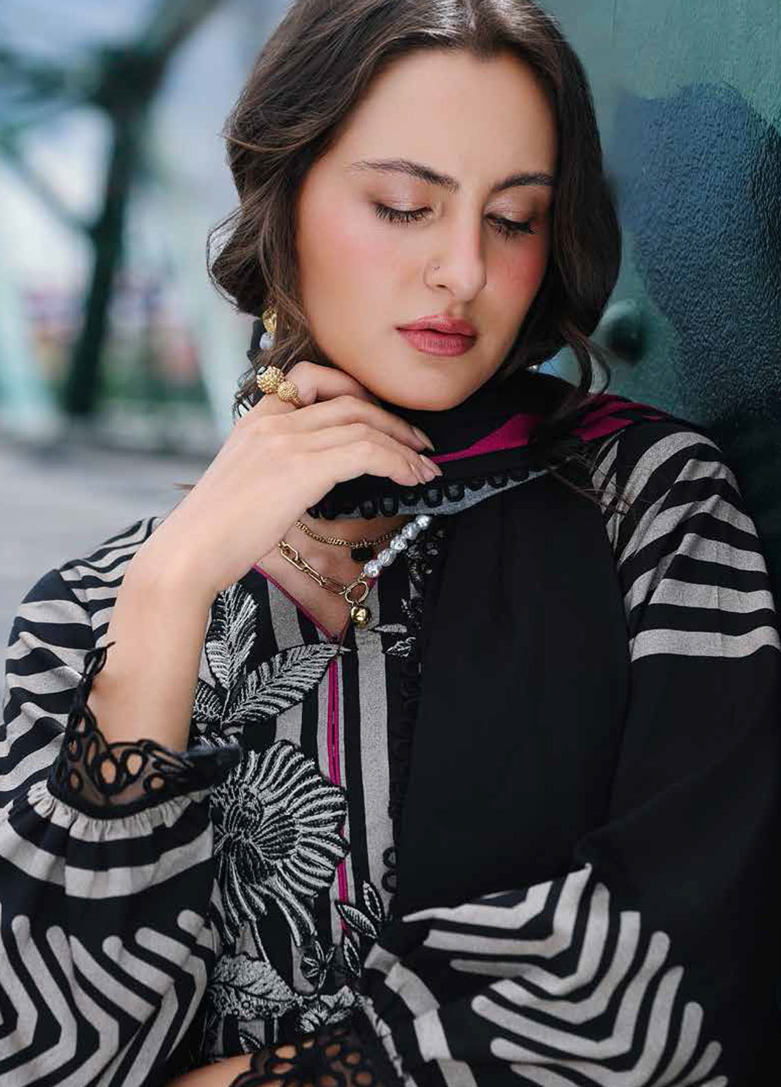 Charizma Embroidered Linen Suits Unstitched 3 Piece CRZ25EL CCW6-01 - Winter Collection