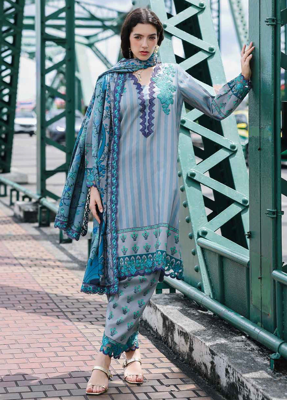 Charizma Embroidered Linen Suits Unstitched 3 Piece CRZ25EL CCW6-06 - Winter Collection