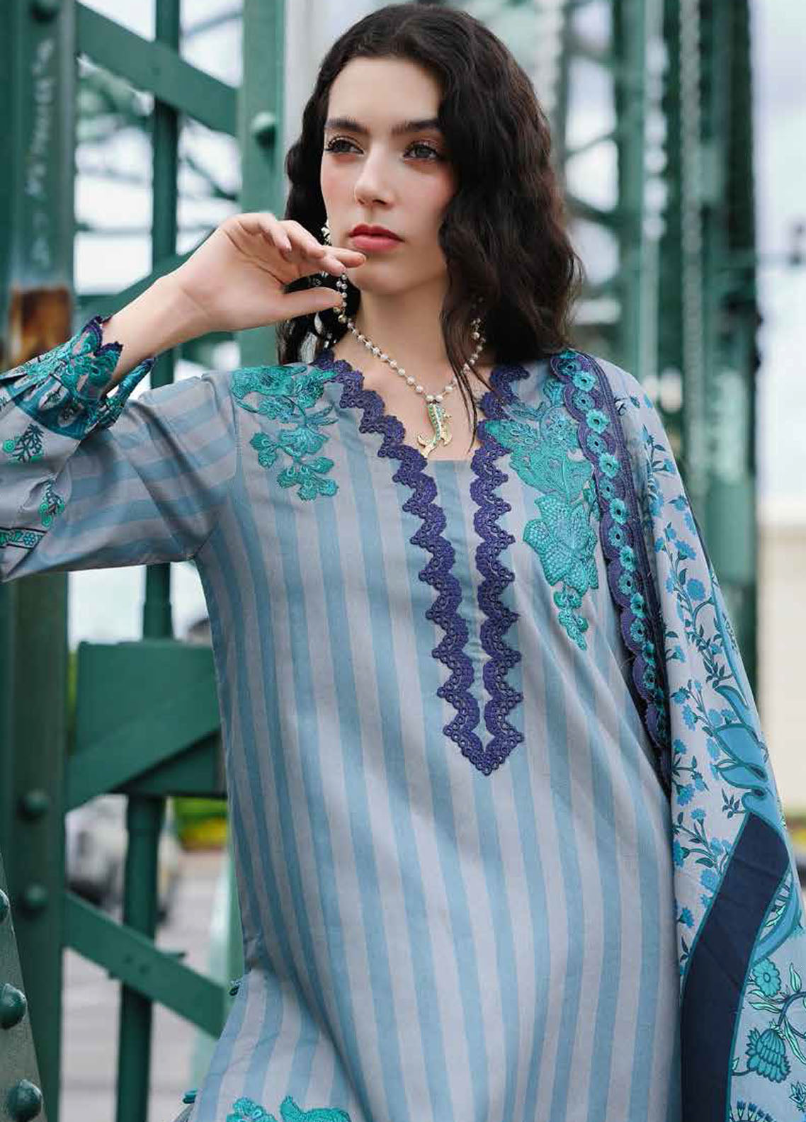 Charizma Embroidered Linen Suits Unstitched 3 Piece CRZ25EL CCW6-06 - Winter Collection