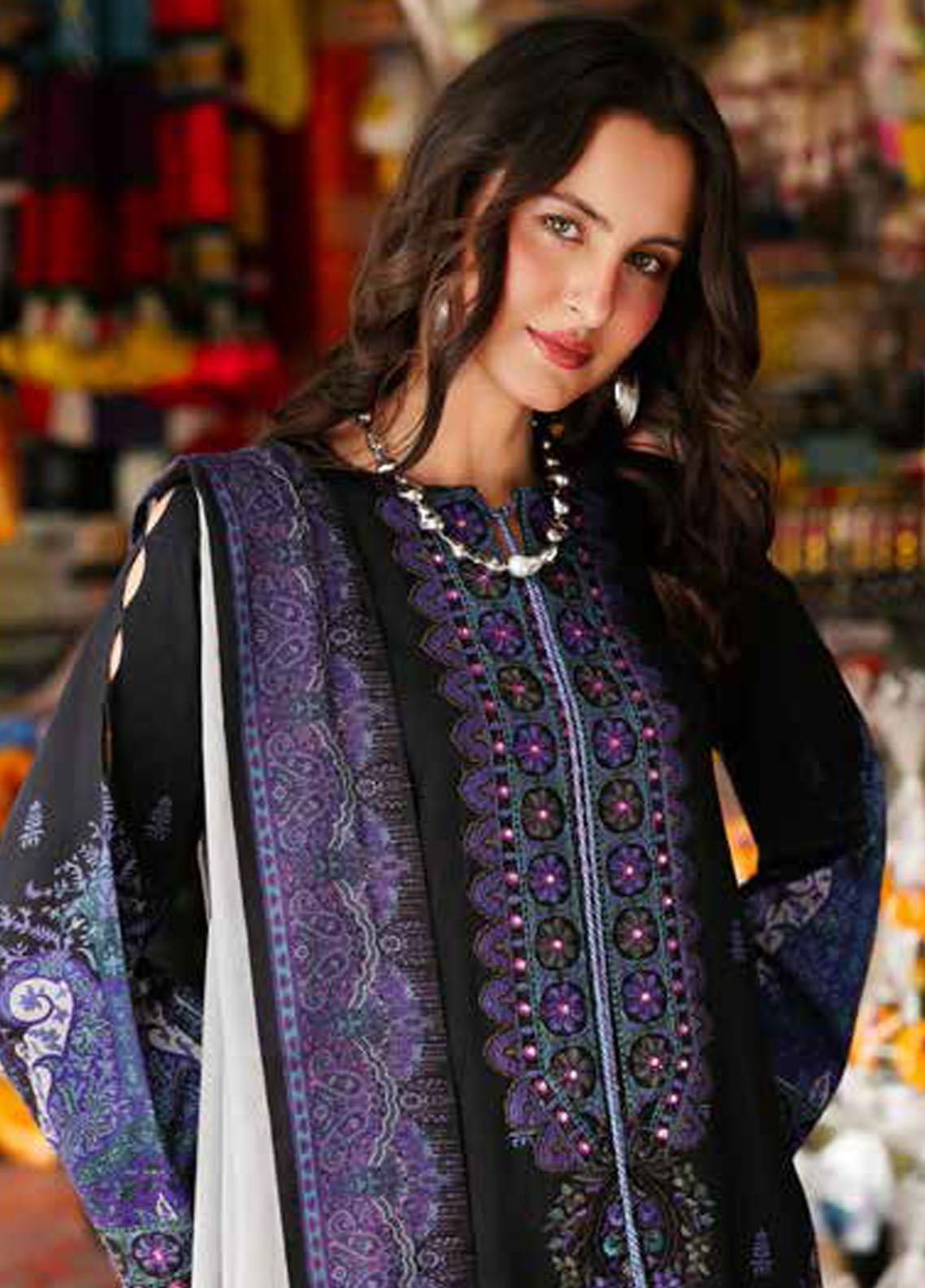 Charizma Embroidered Linen Suits Unstitched 3 Piece CRZ25EL CCW6-07 - Winter Collection