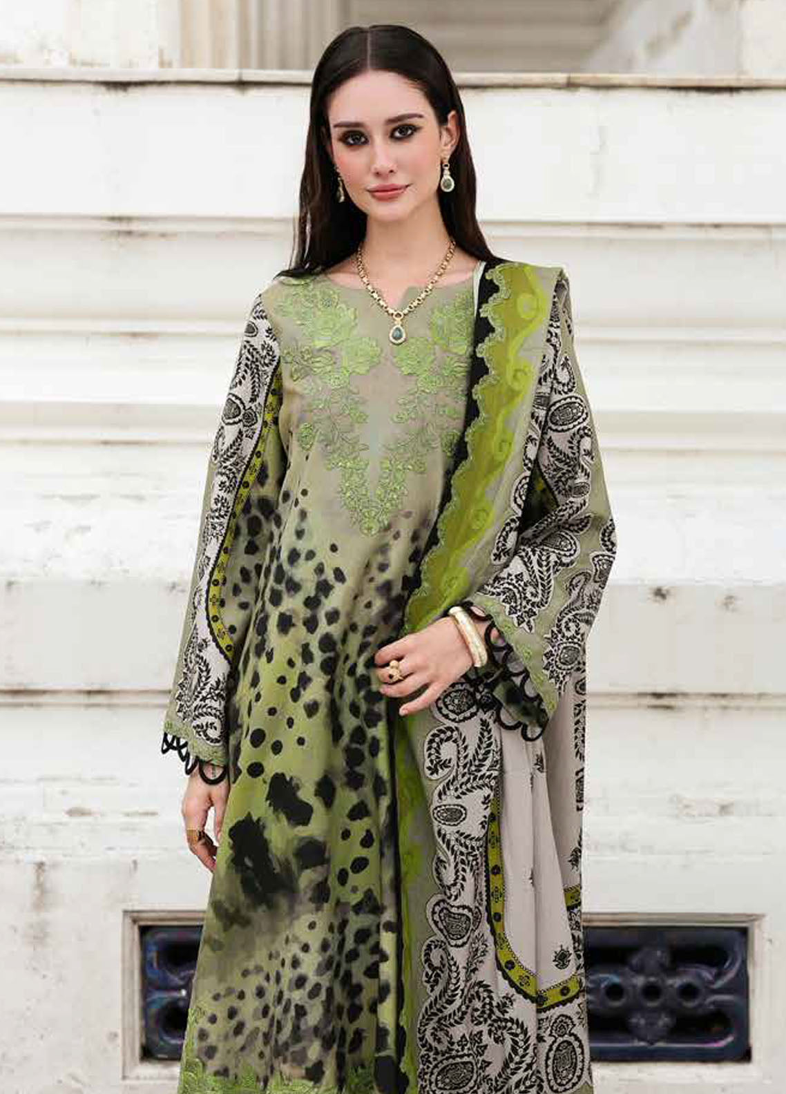 Charizma Embroidered Linen Suits Unstitched 3 Piece CRZ25EL CCW6-10 - Winter Collection