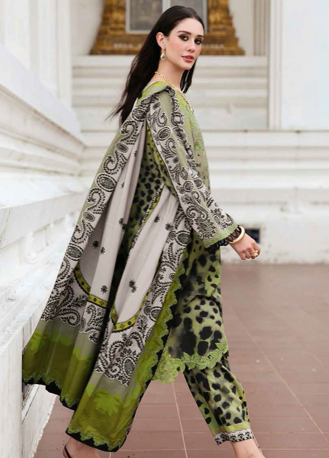 Charizma Embroidered Linen Suits Unstitched 3 Piece CRZ25EL CCW6-10 - Winter Collection