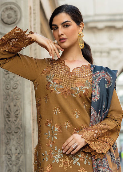 Carnation By Rang Rasiya Embroidered Slub Suit Unstitched 3 Piece RR24CE D-03 Autumn - Winter Collection