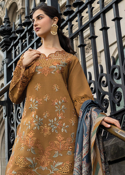 Carnation By Rang Rasiya Embroidered Slub Suit Unstitched 3 Piece RR24CE D-03 Autumn - Winter Collection