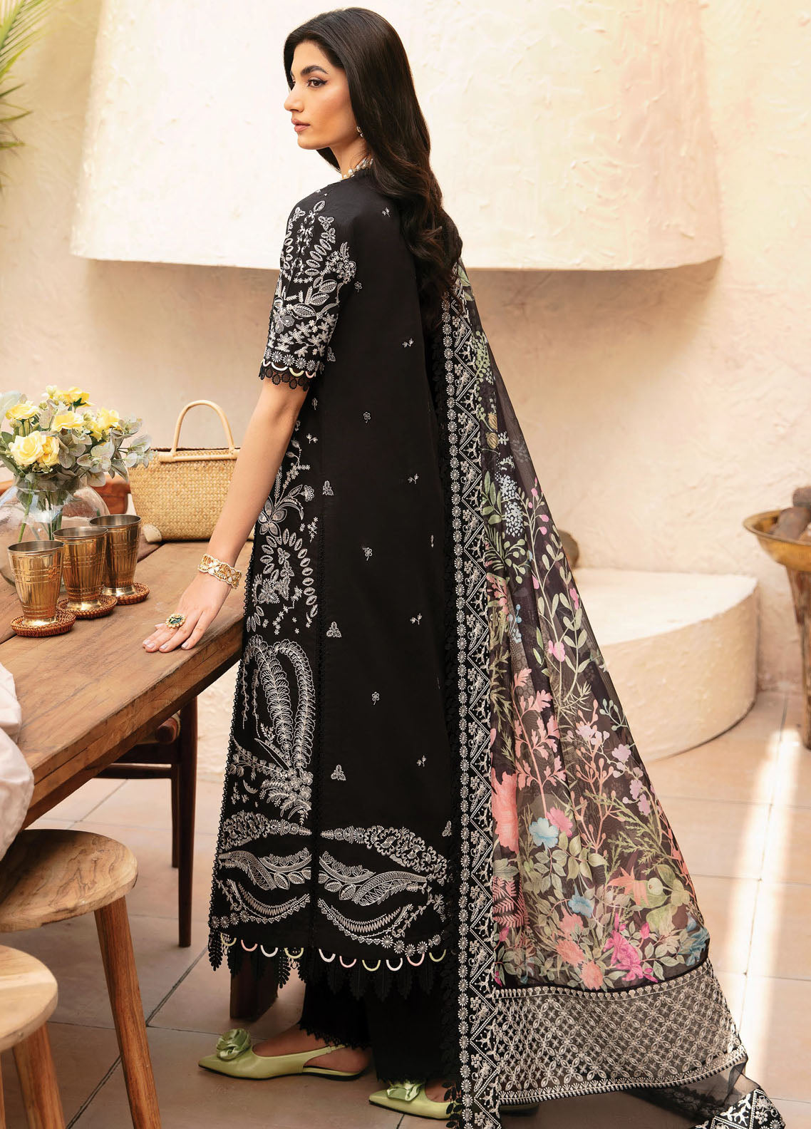 Cascade By Afrozeh Luxury Lawn Collection 2024 AL-24-LUX-V1-01 Mila