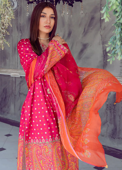 Chandan Nagri Pret Embroidered Lawn 3 Piece Suit Dahlia