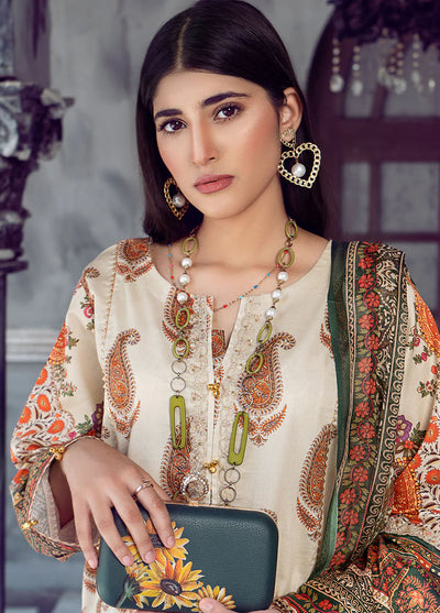 Chandan Nagri Pret Embroidered Lawn 3 Piece Suit Iris