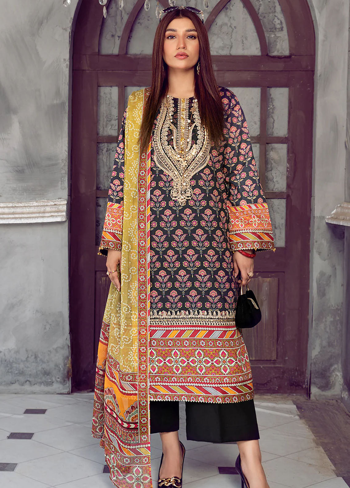 Chandan Nagri Pret Embroidered Lawn 3 Piece Suit Lily