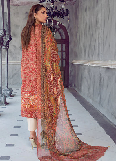 Chandan Nagri Pret Embroidered Lawn 3 Piece Suit Rose