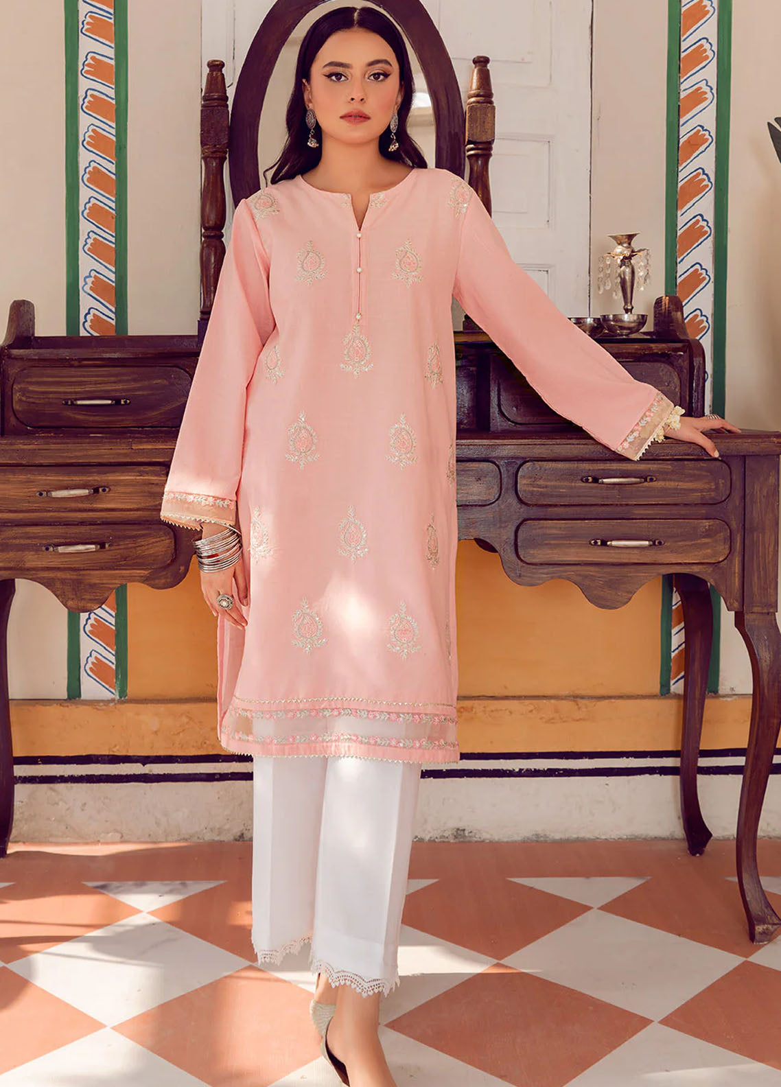 Chandan Nagri Pret Embroidered Lawn Kurti Baa