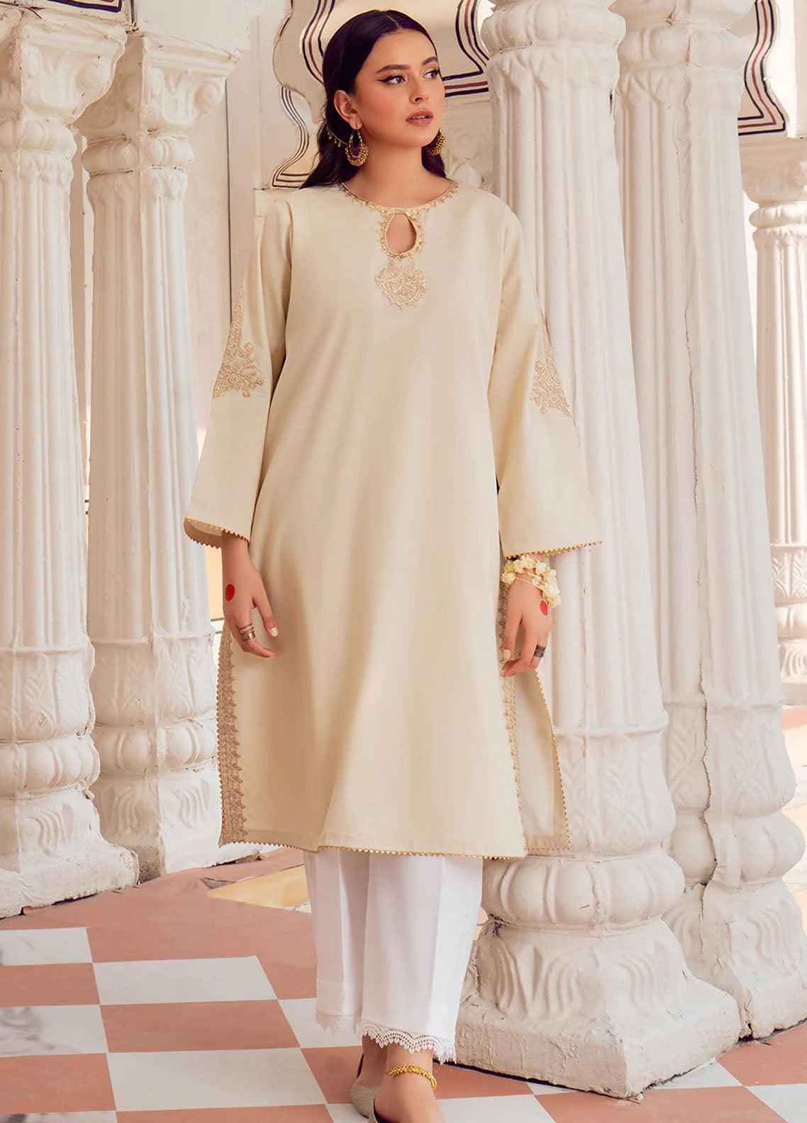 Chandan Nagri Pret Embroidered Lawn Kurti Jeem