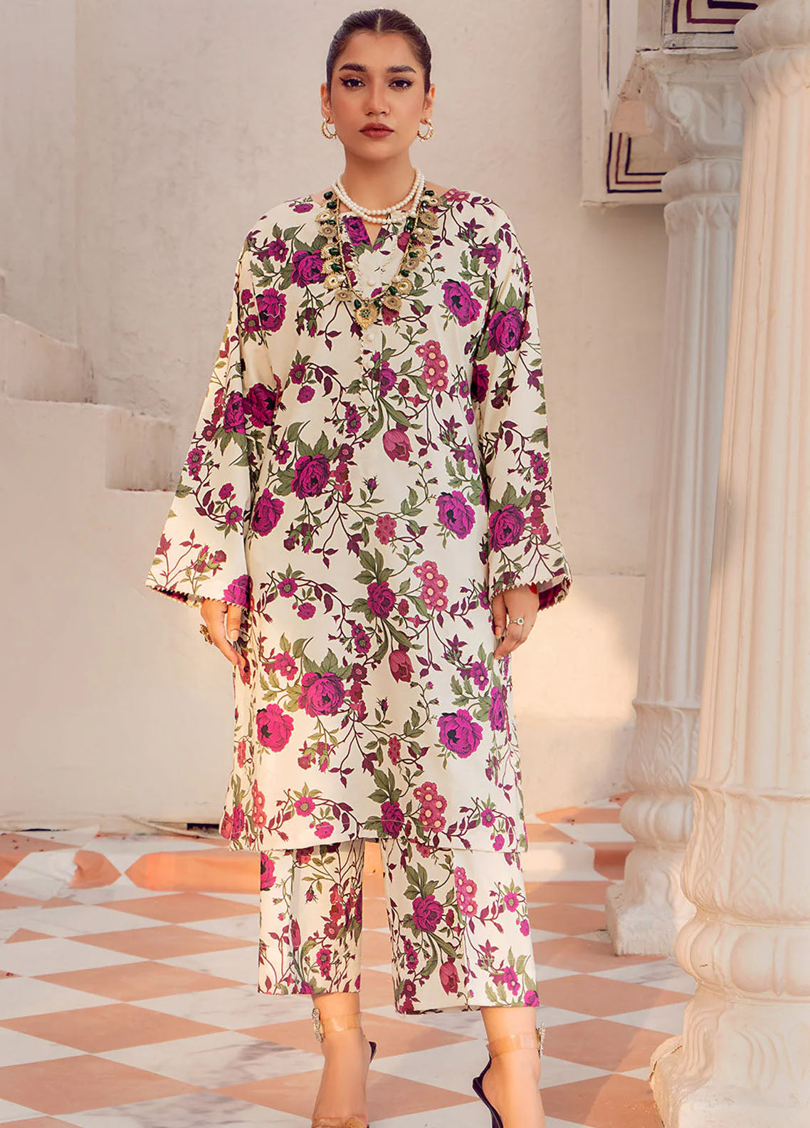 Chandan Nagri Pret Printed Lawn 2 Piece Suit Jasmine