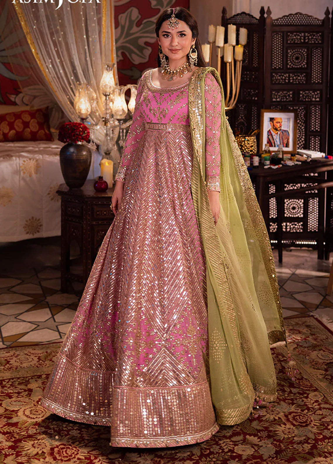 Chandni Raatein by Asim Jofa Embroidered Chiffon Suits Unstitched 3 Piece AJ24CR AJCR-04 - Formal Collection