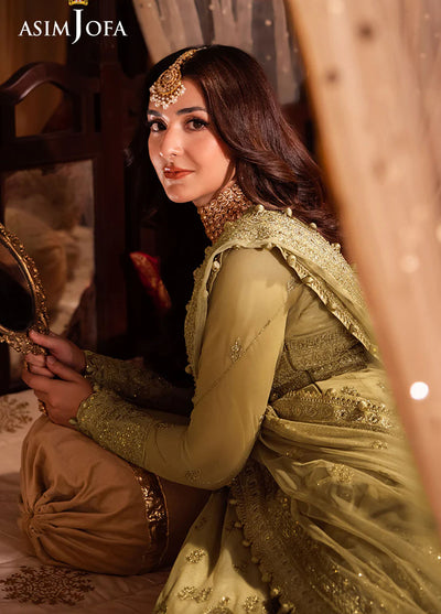 Chandni Raatein by Asim Jofa Embroidered Net Suits Unstitched 3 Piece AJ24CR AJCR-08 - Formal Collection