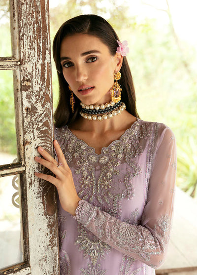 Chant D lAmour by Gulaal Embroidered Chiffon Eid Collection 2024 D-07 Viola