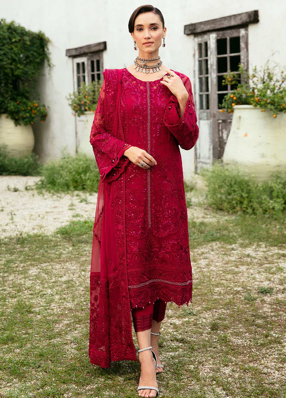 Chant D lAmour by Gulaal Embroidered Chiffon Eid Collection 2024 D-08 Mysaria