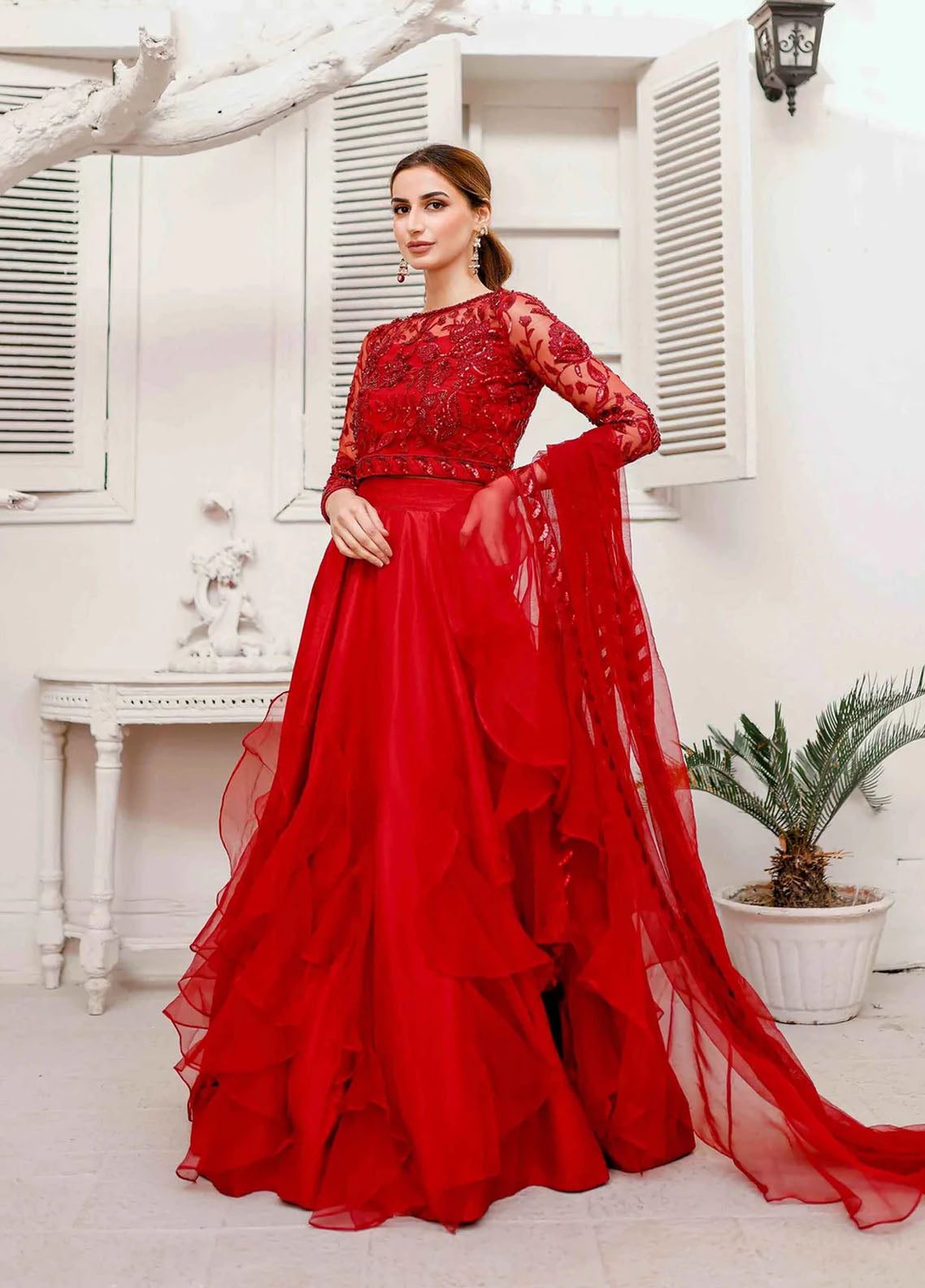 Kausar Attire Luxury Pret Net 3 Piece Dress KA23CK STORMY