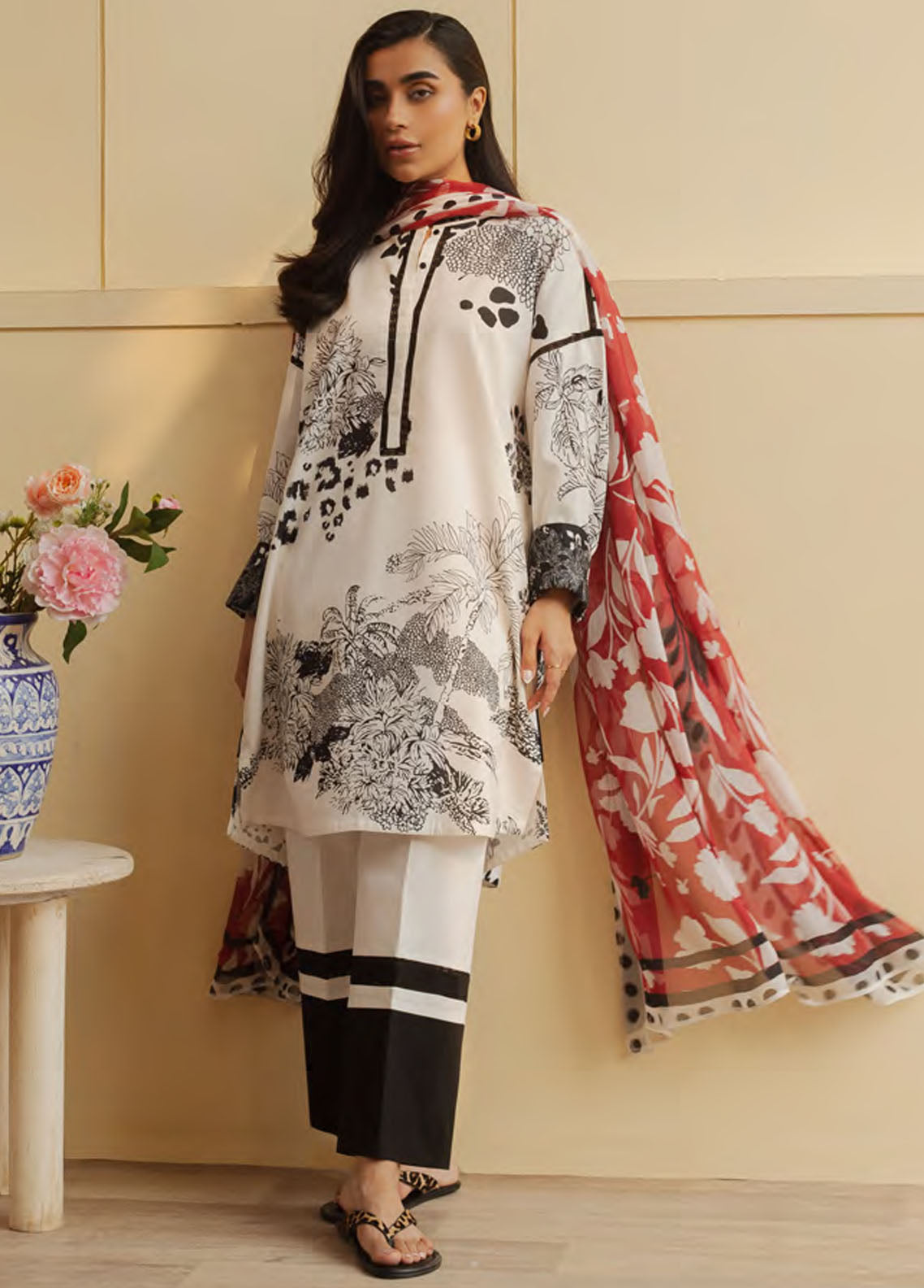 Coco Prints By Zara Shahjahan Unstitched Lawn Collection 2024 D-08 Plum