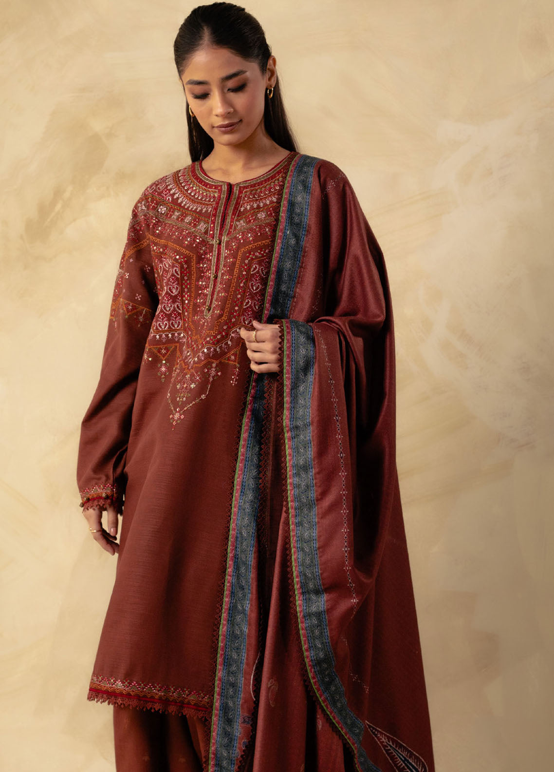 Coco By Zara Shahjahan Winter Unstitched Collection 2023 8A