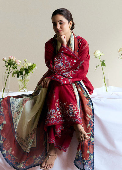 Coco by Zara Shah Jahan Embroidered Lawn Suits Unstitched 3 Piece CZS25EE D-01 Opal