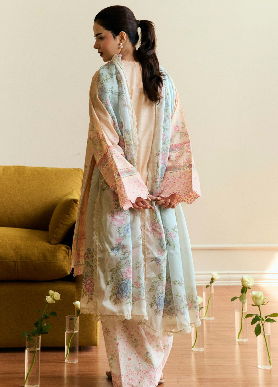Coco by Zara Shah Jahan Embroidered Lawn Suits Unstitched 3 Piece CZS25EE D-07 Lumen