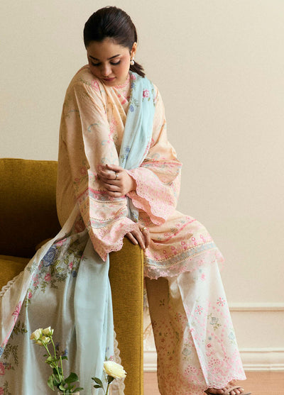 Coco by Zara Shah Jahan Embroidered Lawn Suits Unstitched 3 Piece CZS25EE D-07 Lumen