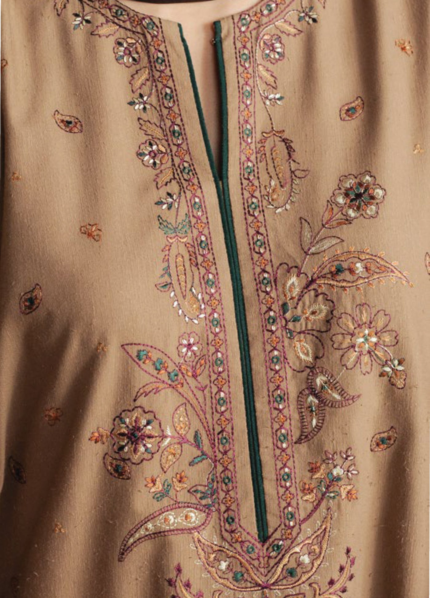 Coco by Zara Shahjahan Unstitched Winter Karandi Embroidered Suits 3 Piece CZS25WU D-06 B Bloom - Winter Collection