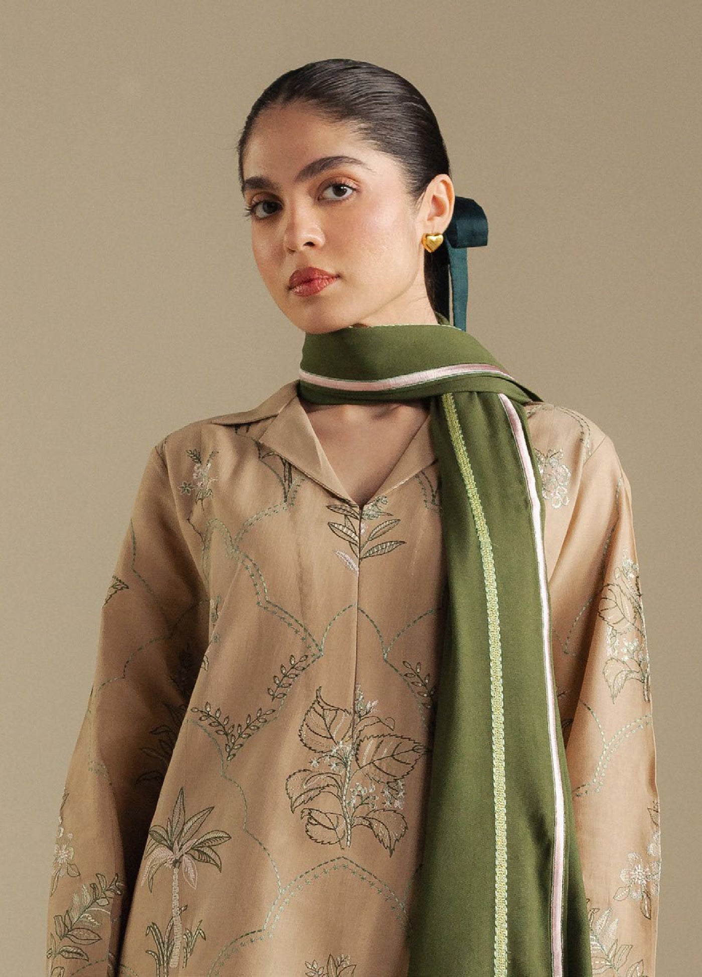 Coco by Zara Shahjahan Unstitched Winter Khaddar Embroidered Suits 3 Piece CZS25WU D-01 A Amber - Winter Collection