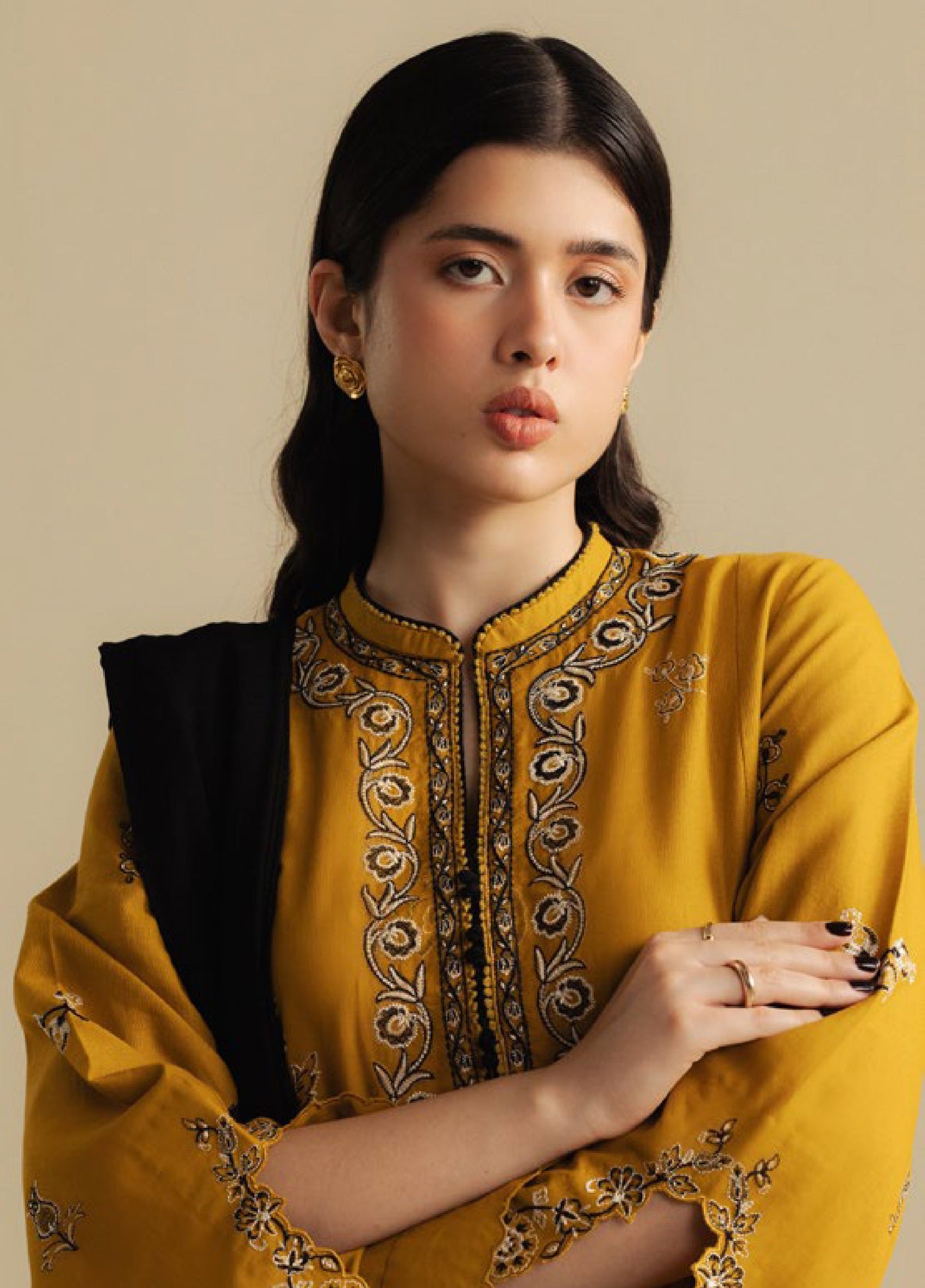 Coco by Zara Shahjahan Unstitched Winter Khaddar Embroidered Suits 3 Piece CZS25WU D-05 A Dawn - Winter Collection