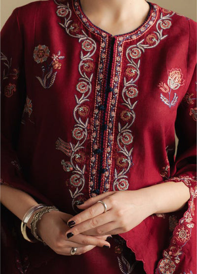 Coco by Zara Shahjahan Unstitched Winter Khaddar Embroidered Suits 3 Piece CZS25WU D-05 B Dawn - Winter Collection